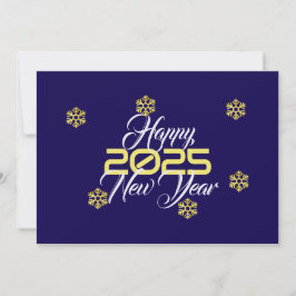 Tarjeta Festiva Purple wish card New Year with snowflakes