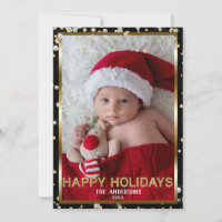 Purpurina de plata negra y oro foto de vacaciones 