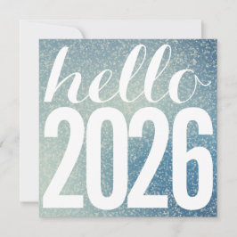 Tarjeta Festiva Purpurina espumoso Hola Año Nuevo