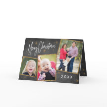 Purpurina Faux Gold de Chalkboard Collage de fotos