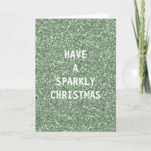 Tarjeta Festiva Purpurina Ice Mint Faux
