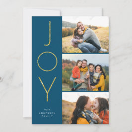 Tarjeta Festiva Purpurina JOY 3 Pix apilada