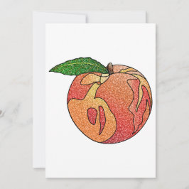 Tarjeta Festiva Purpurina Peach