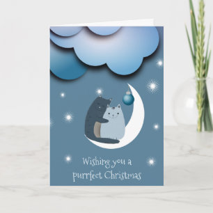 Tarjeta Festiva Purrfect Christmas