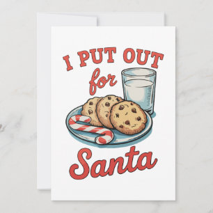 Tarjeta Festiva Puse Para Santa Galletas De Leche Divertidas De Na