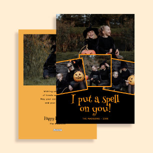 Tarjeta Festiva Puse una foto de brujería de Halloween