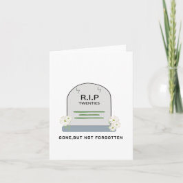Tarjeta Festiva Q.E.P.D. veinteañeros, desaparecido, Funny Birthda