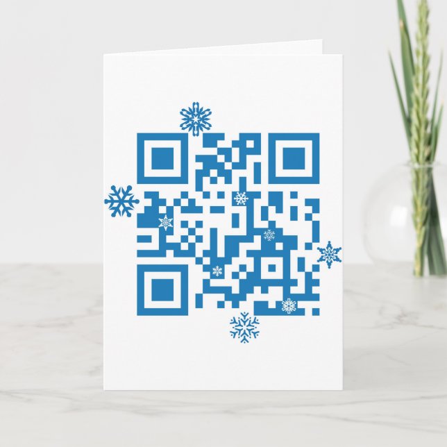 Tarjeta Festiva QR Code escanea "¡Feliz Navidad!" (Anverso)