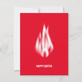 Tarjeta Festiva Qr Code Happy Easter Soft White Flame