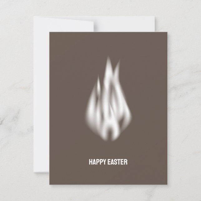Tarjeta Festiva Qr Code Happy Easter Soft White Flame (Anverso)