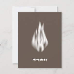 Tarjeta Festiva Qr Code Happy Easter Soft White Flame