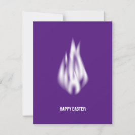 Tarjeta Festiva Qr Code Happy Easter Soft White Flame