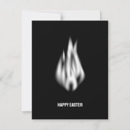 Tarjeta Festiva Qr Code Happy Easter Soft White Flame