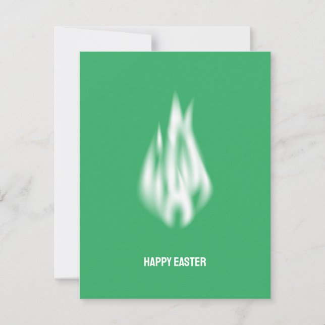 Tarjeta Festiva Qr Code Happy Easter Soft White Flame (Anverso)
