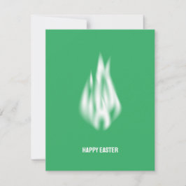 Tarjeta Festiva Qr Code Happy Easter Soft White Flame