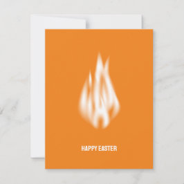 Tarjeta Festiva Qr Code Happy Easter Soft White Flame