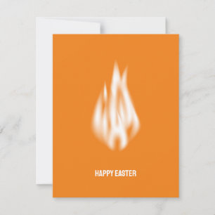 Tarjeta Festiva Qr Code Happy Easter Soft White Flame