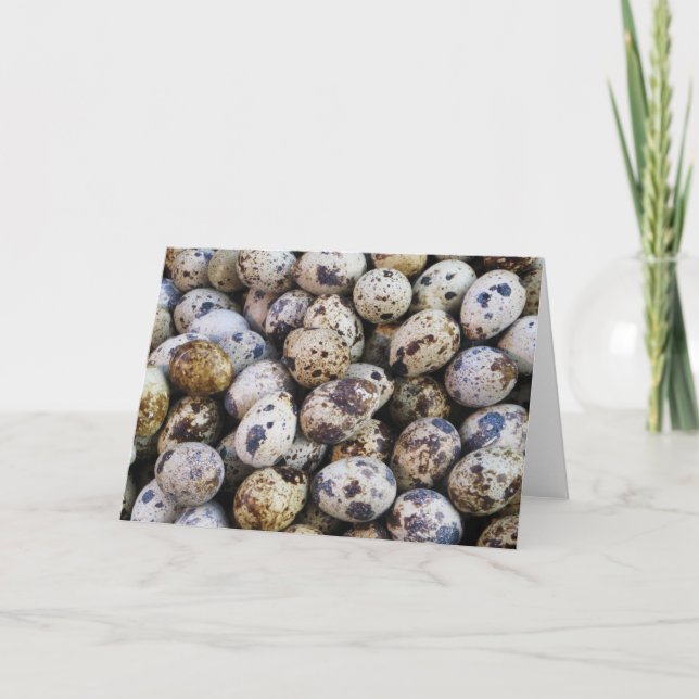 Tarjeta Festiva Quail Eggs (Anverso)