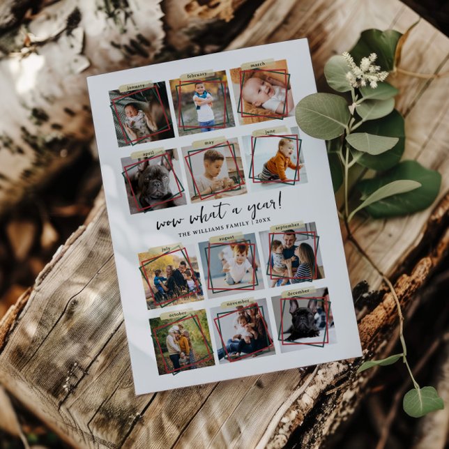 Tarjeta Festiva Qué año | 12 feriados de Navidades Collages de fot (Subido por el creador)