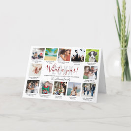 Tarjeta Festiva Qué Año 12 Título De Collage de fotos Vacío Famili