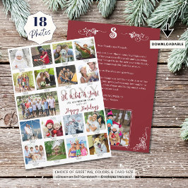 Tarjeta Festiva Qué año Capturas de colaje Año en revisión