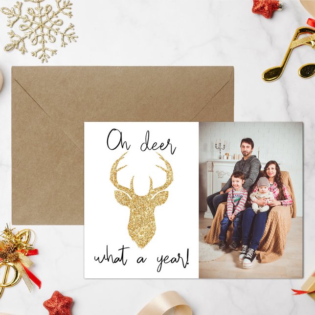 Tarjeta Festiva ¡Qué Año! Foto divertida de Navidades (Subido por el creador)