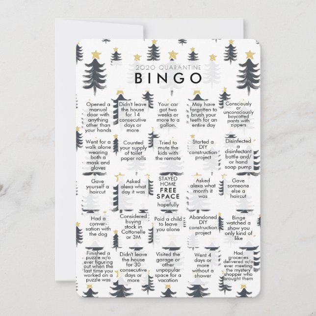 Tarjeta Festiva Qué Año Maravilla Un Año Navidades De Bingo Cuaren (Anverso)