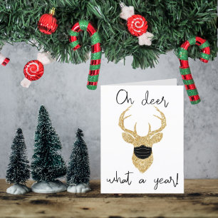 Tarjeta Festiva ¡Qué Año! Navidades divertidos