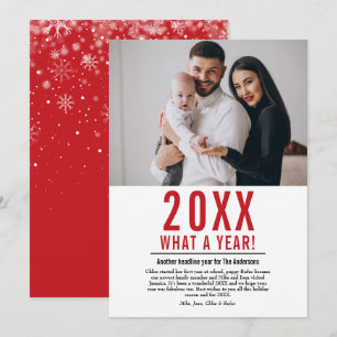 Tarjeta Festiva Qué Año Noticias Familiares Foto Año en Retrospect