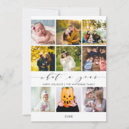 Tarjeta Festiva Qué año | Resumen del año Felices Fiestas Fotos