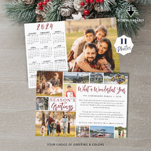 Tarjeta Festiva Qué año tan maravilloso 2023 11 Foto Calendario 20