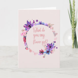 Tarjeta Festiva ¿Qué dices, chica de flores?