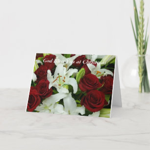 Tarjeta Festiva Que Dios te bendiga a los Navidades