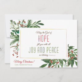 Tarjeta Festiva Que Dios te llene de alegría y paz.