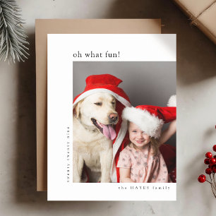 Tarjeta Festiva ¡Qué Diversión! Navidades mínimos modernos foto ro