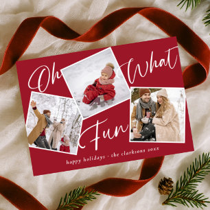 Tarjeta Festiva Qué divertidas felices fiestas Foto de bastón de c