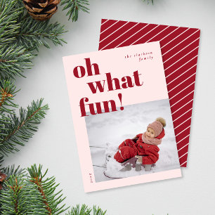 Tarjeta Festiva Qué divertidas felices fiestas Foto de bastón de c