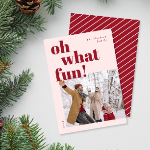 Tarjeta Festiva Qué divertidas felices fiestas Foto de bastón de c