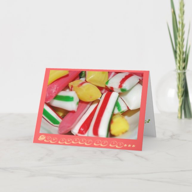 Tarjeta Festiva Qué dulce es... (Anverso)