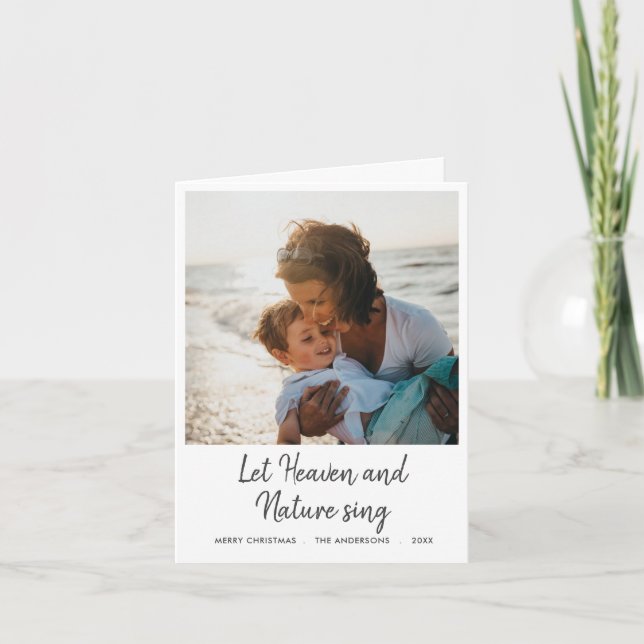 Tarjeta Festiva Que el cielo y la naturaleza canten las vacaciones (Anverso)