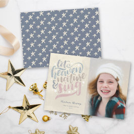 Tarjeta Festiva Que el cielo y la naturaleza canten Navidades reli