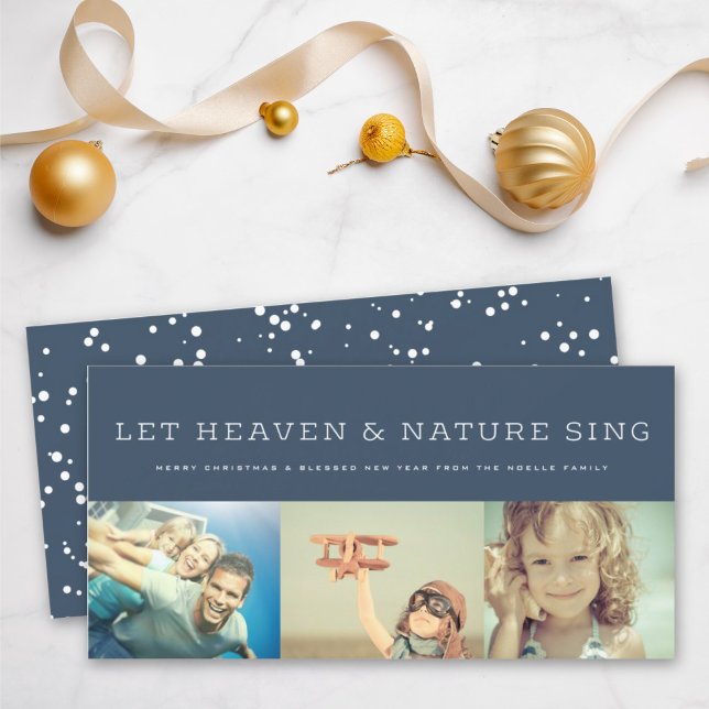 Tarjeta Festiva Que el cielo y la naturaleza canten Navidades reli (Subido por el creador)