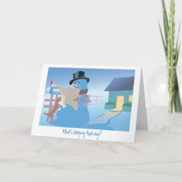 Tarjeta Festiva ¿Qué es lo que mantiene a ese perro?