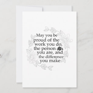 Tarjeta Festiva Que Estés Orgulloso del Trabajo que Haces
