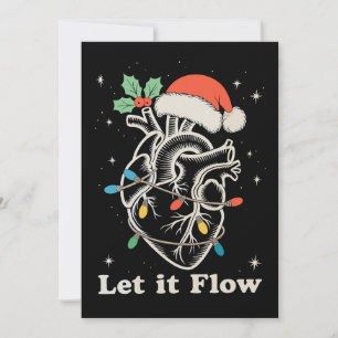 Tarjeta Festiva Que fluya el corazón Navidades de enfermeras cardi