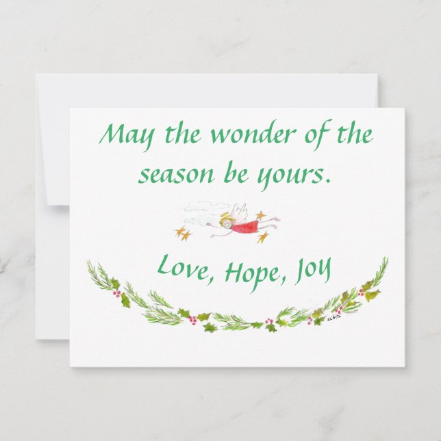 Tarjeta Festiva Que la maravilla de la temporada sea tu texto (Anverso)