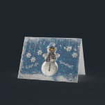 Tarjeta Festiva Que La Nieve<br><div class="desc">Hombre de nieve y copos de nieve con "Let It Snow" escrito delante de la tarjeta. Elija el tamaño de la tarjeta de felicitación o el tamaño de la tarjeta de nota. Haga clic en el botón personalizar si desea personalizar el interior de la tarjeta.</div>