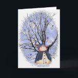 Tarjeta Festiva Que La Nieve<br><div class="desc">Una tarjeta de vacaciones perfecta para enviar esta temporada de Navidades. Añade tu propio saludo y nombre(s) dentro y "Que nieve,  que nieve" :)</div>