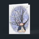 Tarjeta Festiva Que La Nieve<br><div class="desc">Una tarjeta de vacaciones perfecta para enviar esta temporada de Navidades. Añade tu propio saludo y nombre(s) dentro y "Que nieve,  que nieve" :)</div>