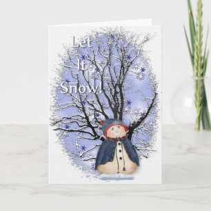 Tarjeta Festiva Que La Nieve